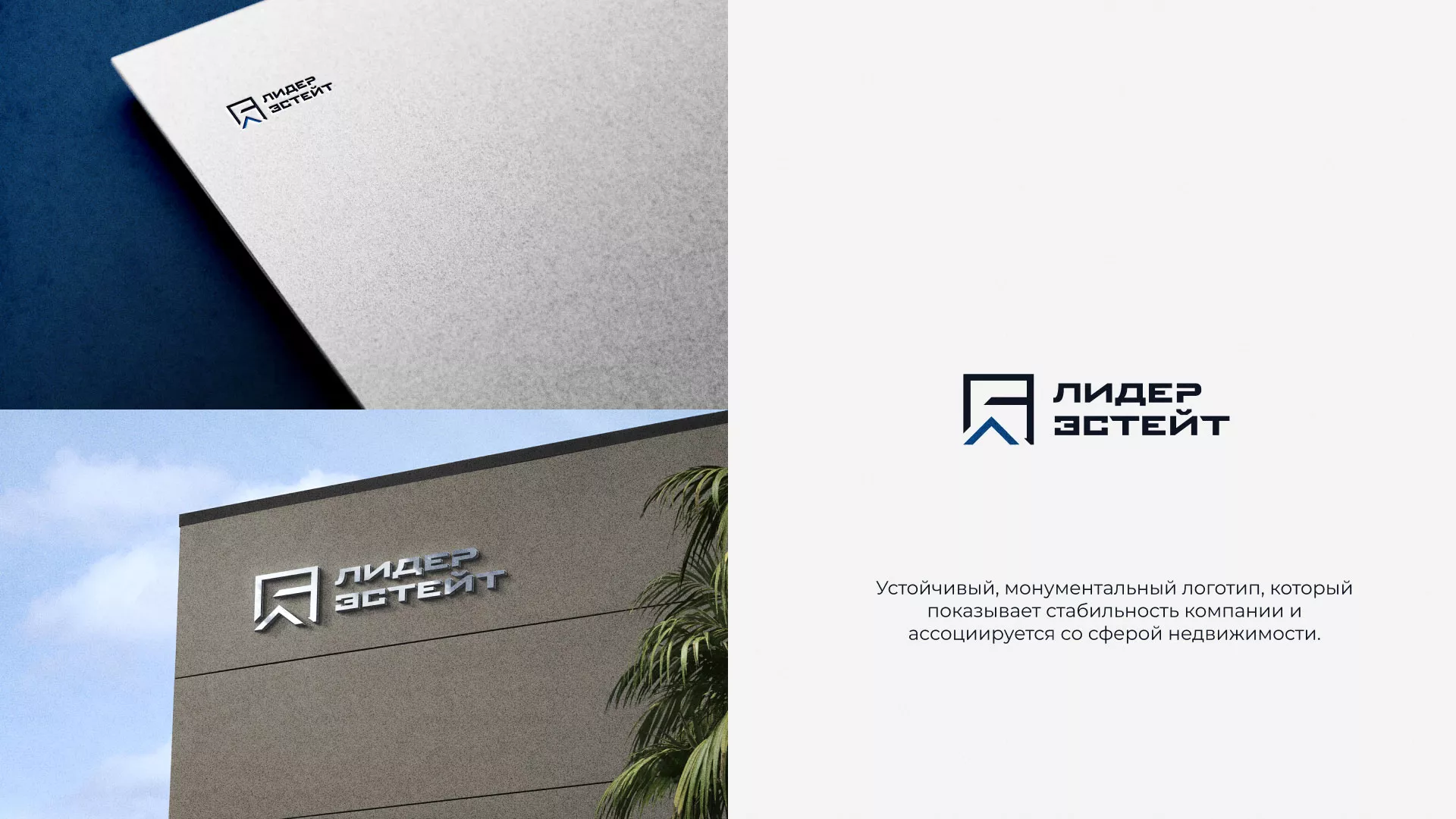 Разработка логотипа агентства недвижимости «Лидер Эстейт» в Правдинске