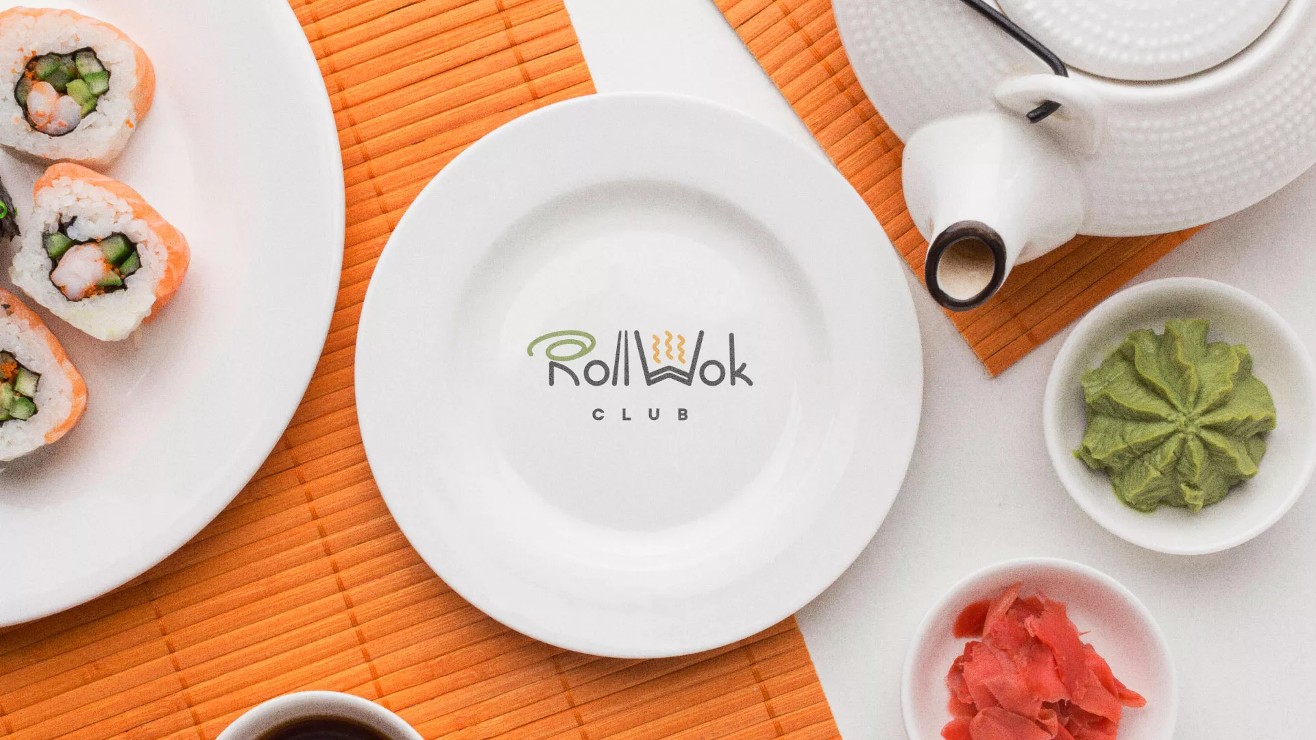 Разработка логотипа и фирменного стиля в Правдинске для суши-бара «Roll Wok Club» Разработка логотипа и фирменного стиля в Правдинске для суши-бара «Roll Wok Club»